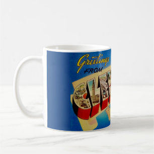Café Taza de postal antigua de Cleveland Ohio