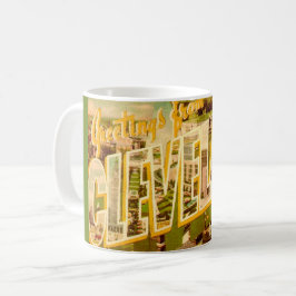 Café Taza de postal antigua de Cleveland Ohio