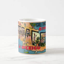 Café Taza de postal antigua de Juarez México