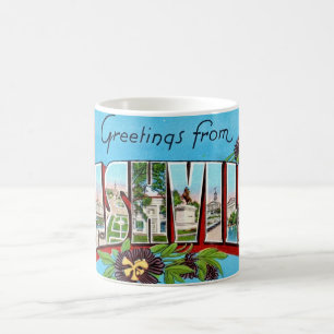 Café Taza de postal antigua de Nashville