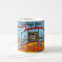 Taza de postal antigua de Tampa Florida