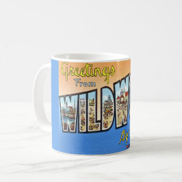 Café Taza de postal antigua de Wildwood NJ