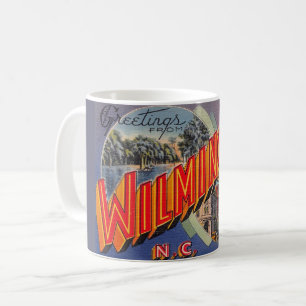 Café Taza de postal antigua de Wilmington NC