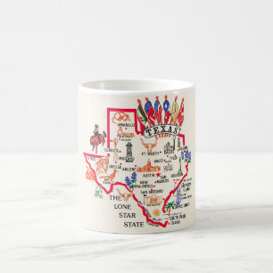 Café Taza de postal de Texas - Estado de la Estrella So