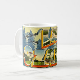 Café Taza de postal del lago de los Ozarks
