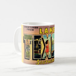 Café Taza de postal del lago Texoma Oklahoma