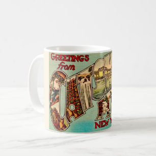 Café Taza de postal muy vintage de Catskill