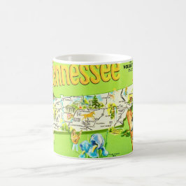 Café Taza de postal retro de Tennessee