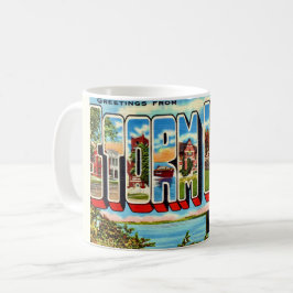 Café Taza de postal retro Storm Lake Iowa
