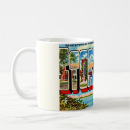 Café Taza de postal retro Storm Lake Iowa