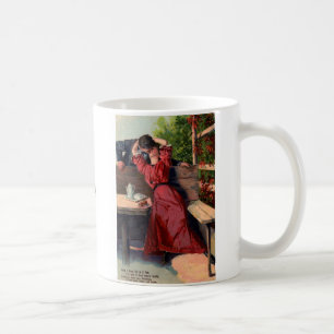 Café Taza de postal victoriana Un beso