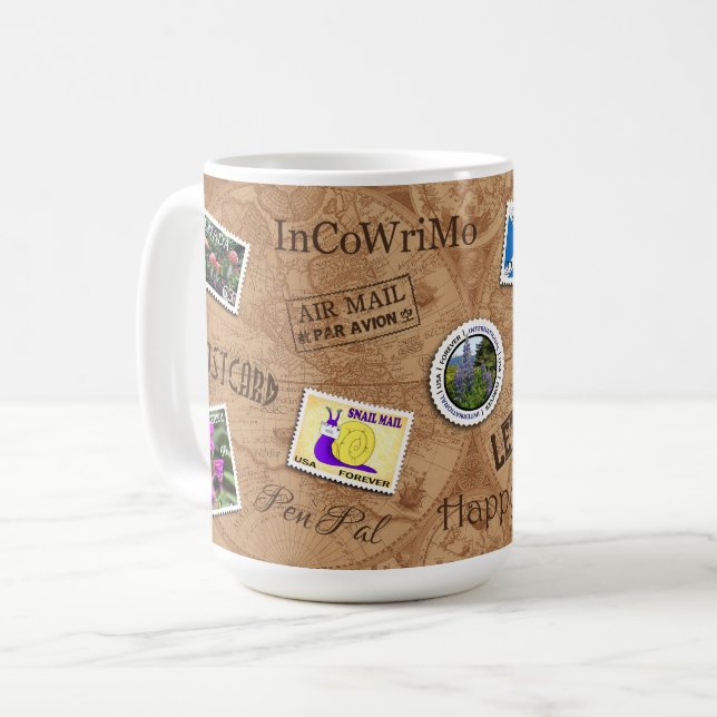 Café Taza de Postcrossing - 15 oz (Anverso izquierdo)