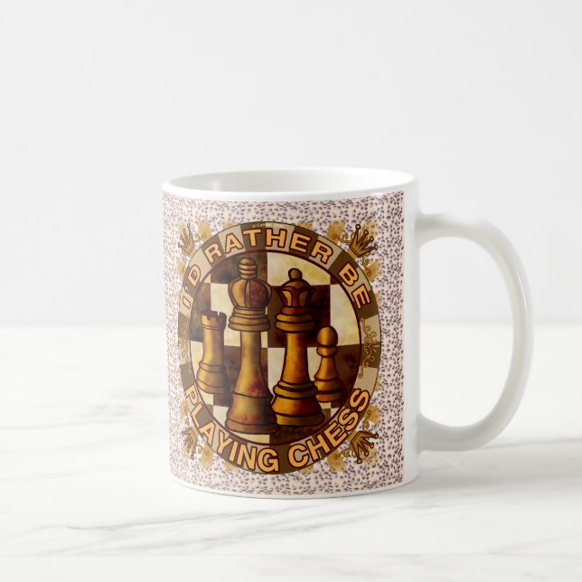 Café Taza de Prefiero Jugar Ajedrez (Derecha)