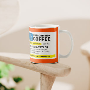 Café Taza de prescripción divertida personalizada 100% 