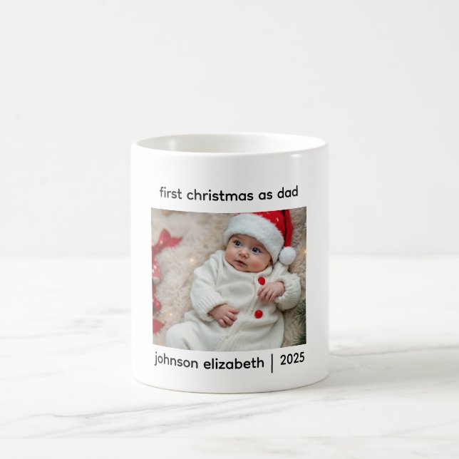 Café Taza de primer Navidad como papá (Centro)