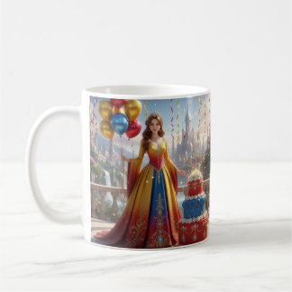 Café Taza de Princesa – Diseño de Cumpleaños con Pastel