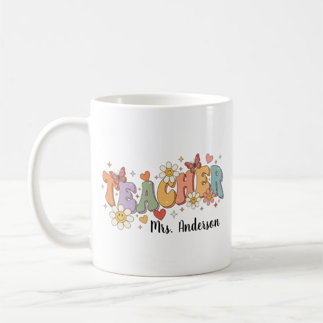 Café Taza de profesor personalizada, agradecimiento de  (Izquierda)