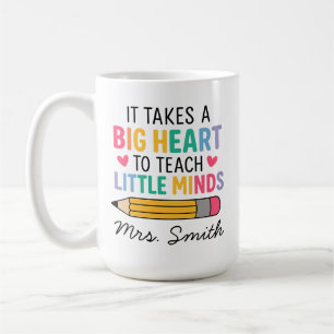Café Taza de profesor personalizada, nombre de profesor