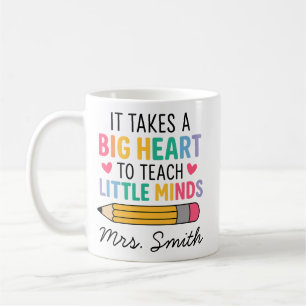 Café Taza de profesor personalizada, nombre de profesor