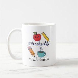 Café Taza de profesor personalizada, regalo de agradeci
