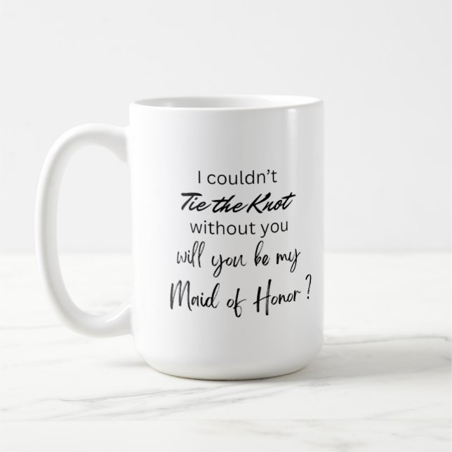 Café Taza de propuesta de dama de honor de novia (Izquierda)