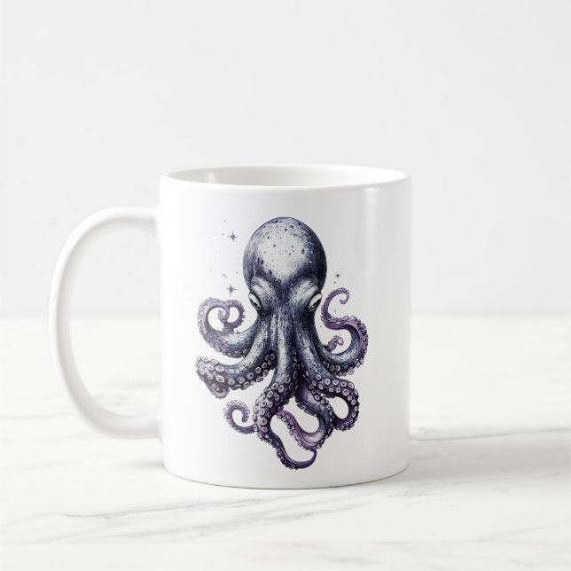 Café Taza de pulpo de vida oceánica (Izquierda)