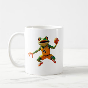 Café Taza de rana de baloncesto dos lados