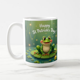 Café Taza de rana feliz día de San Patricio