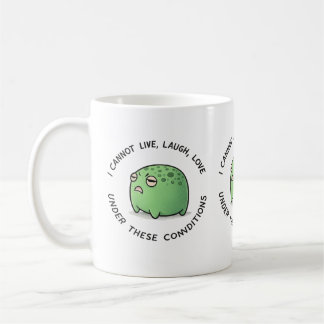 Café Taza de rana gruñona divertida – No puedo vivir, r