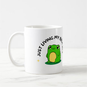 Café taza de rana linda – Regalo de taza estética linda