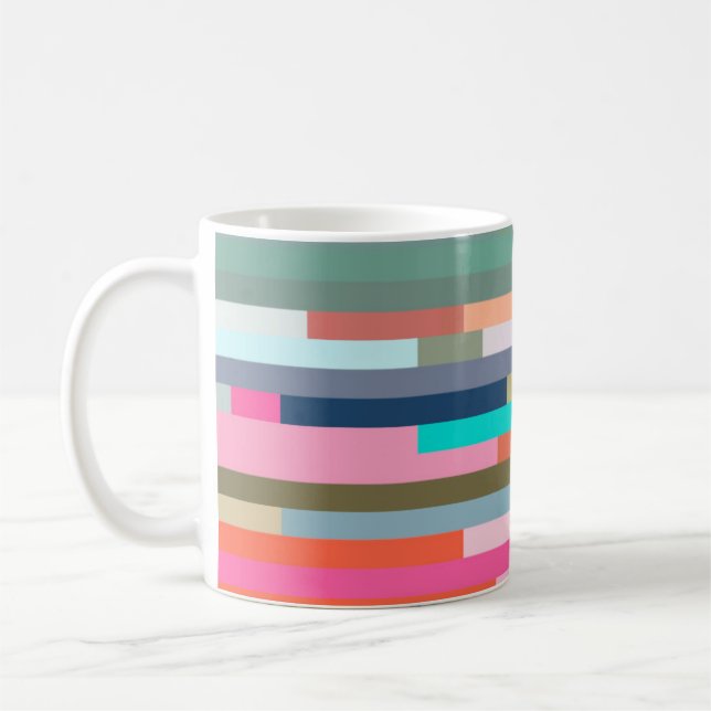 Café Taza de rayas de color (Izquierda)