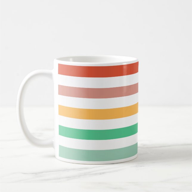 Café Taza de Rayas de Colores (Izquierda)