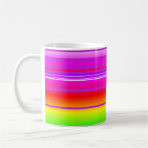 Taza de rayas multicolor brillante arcoíris colori