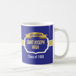 Café Taza de recuerdo de la reunión de clase azul perso