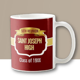Café Taza de recuerdo de la reunión de clase de 50 años