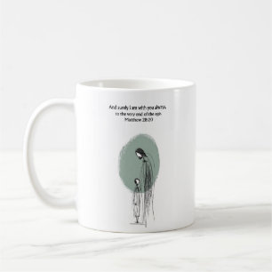 Café Taza de regalo con cita inspiradora de fe Mateo 28