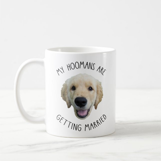 Café Taza de regalo de boda de gato perro personalizada (Izquierda)