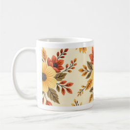 Café Taza de regalo de boda floral