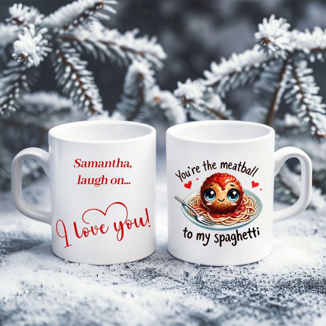 Café Taza De Regalo De Comida Divertida Con Nombre Pers (Custom Name Funny Food Mug Gift for Girlfriend)