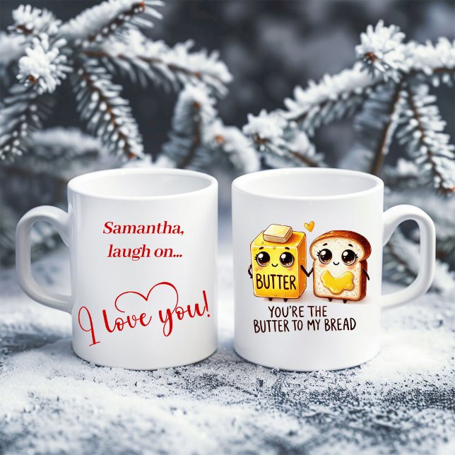 Café Taza De Regalo De Comida Divertida Con Nombre Pers (Custom Name Funny Food Mug Gift for Girlfriend)