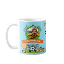 Taza de regalo de cumpleaños de fútbol para pequeñ