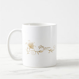 Café Taza de regalo de lirio dorado champán para mamá