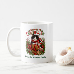 Café Taza de regalo de Navidad personalizada para gato