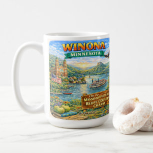 Café Taza de regalo de recuerdo de Winona, MN Minnesota