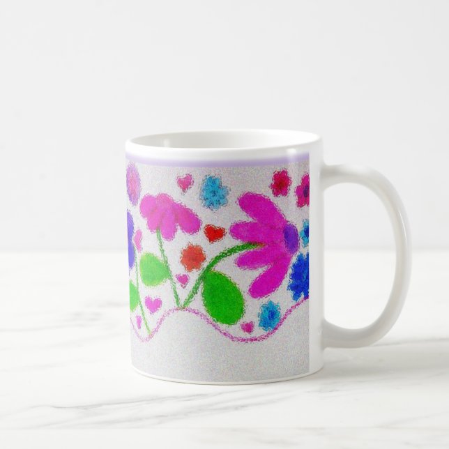 Café Taza de regalo floral acuarela (Derecha)