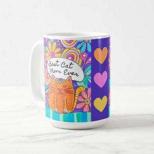 Café Taza de regalo para amante de gatos Mejor Mamá de