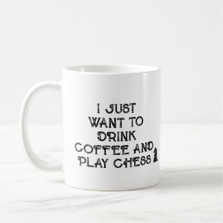 Café Taza de regalo para jugador de ajedrez con tipogra