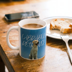 Café Taza de regalo para mamá perruna con foto retro de