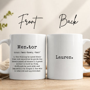 Café Taza de regalo para mentor personalizado, nombre p