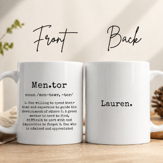 Café Taza de regalo para mentor personalizado, nombre p